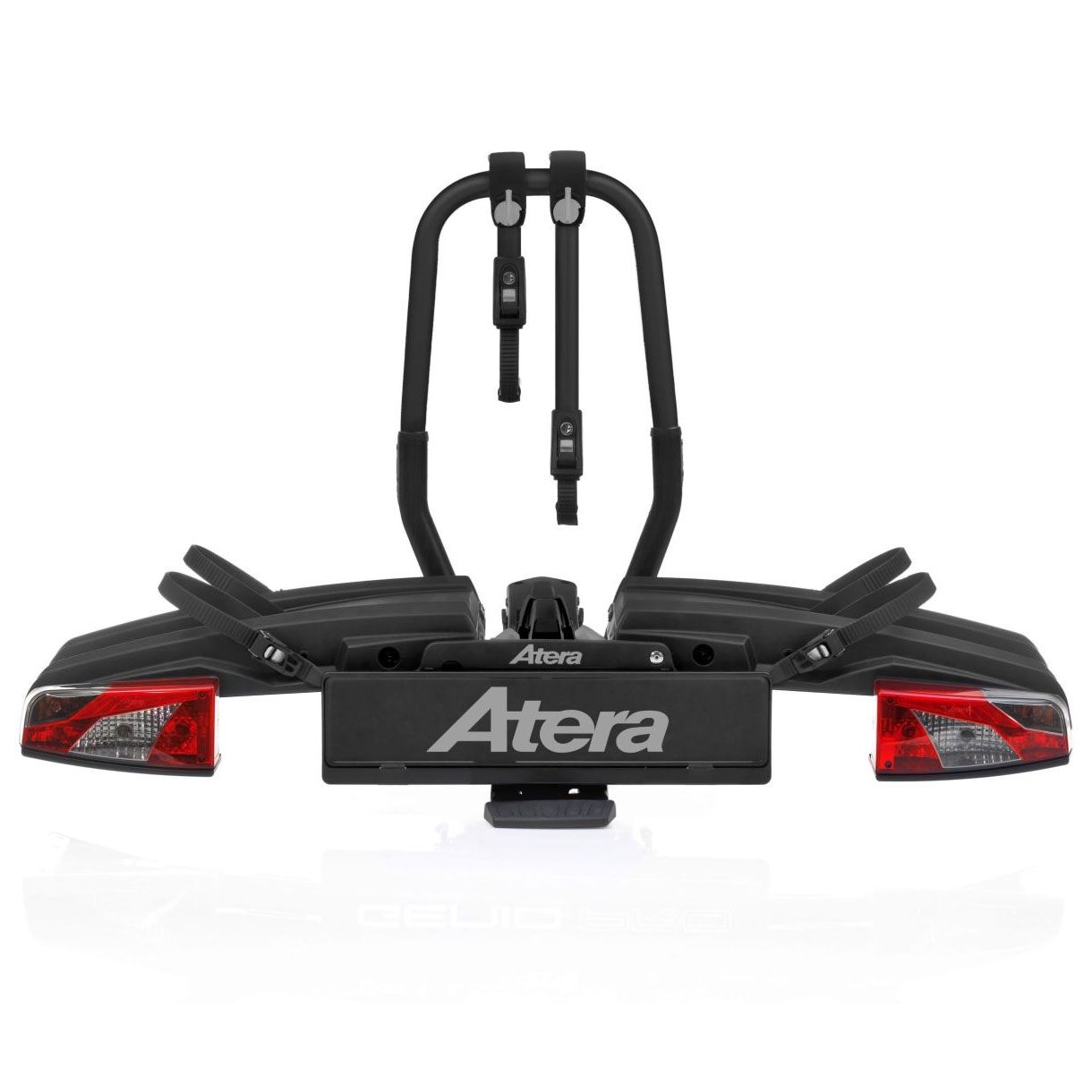Nosič 2 elektrobicyklov na ťažné Atera GENIO Pro Advanced Black skladací