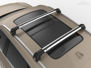 Priečniky Turtle Ford Focus IV kombi 2019-2024 integrované pozdĺžniky, silver