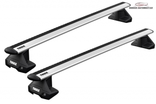 Příčníky Thule Nissan Qashqai J11 2014-2021 holá střecha, Evo WingBar stříbrné